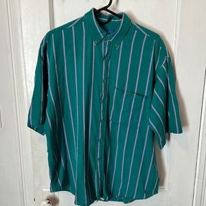 Vintage Pendleton Lobo striped short sleeve button up shirt